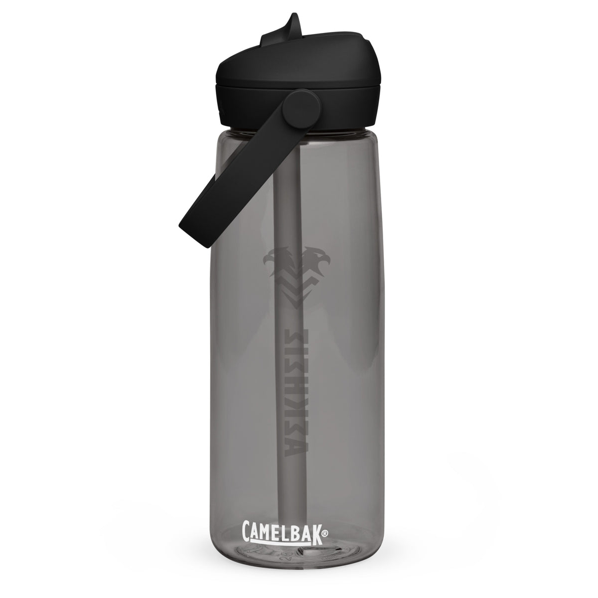 Askesis CamelBak Thrive Bottle in Charcoal (front) – Orthodox Christian water bottle by The Sons of Man