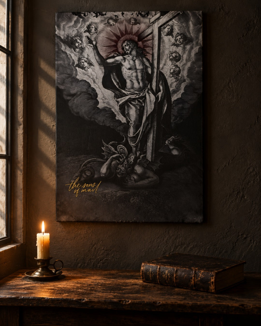 Christ Victorious Poster, lifestyle photo – The Sons of Man