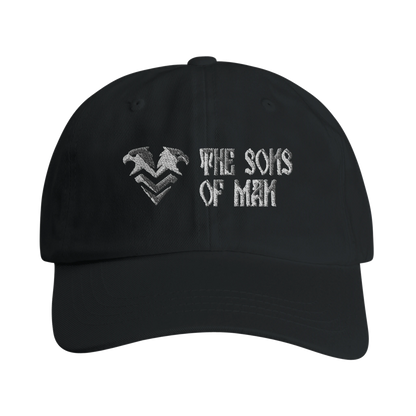 Twin Eagle Crest Dad Hat in black – tonal double-headed eagle over The Sons of Man chevron, embroidered