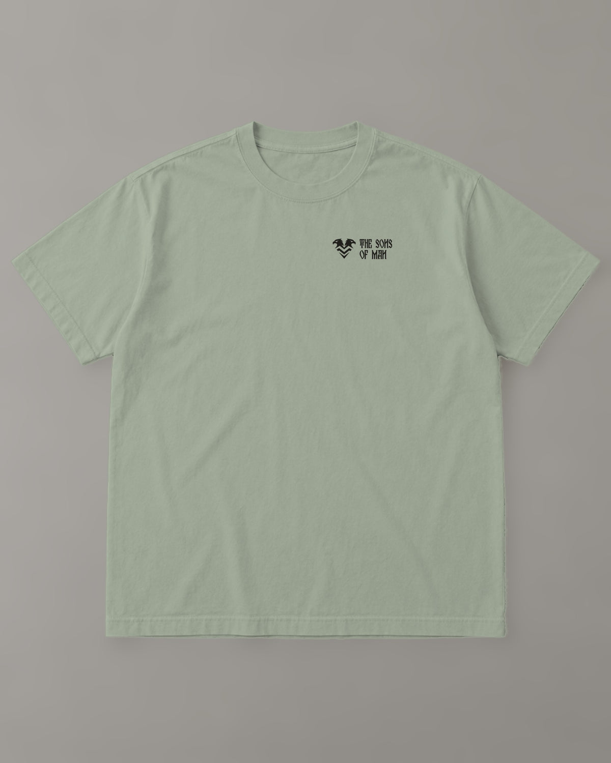 Pantokrator "Sinai" Tee in Faded Eucalyptus (front) – Orthodox Christian t-shirt by The Sons of Man