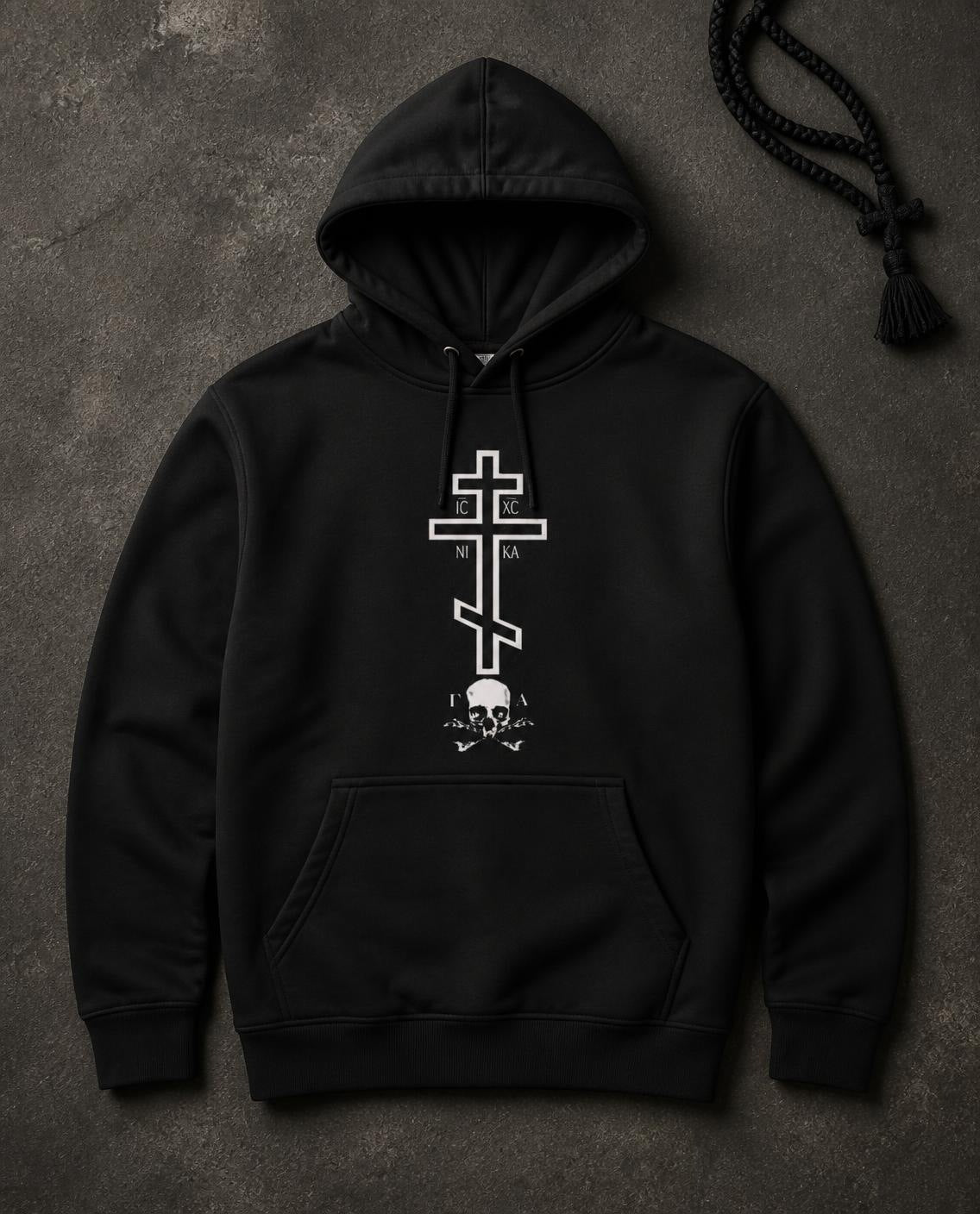 Conquering Death Hoodie, lifestyle photo – The Sons of Man