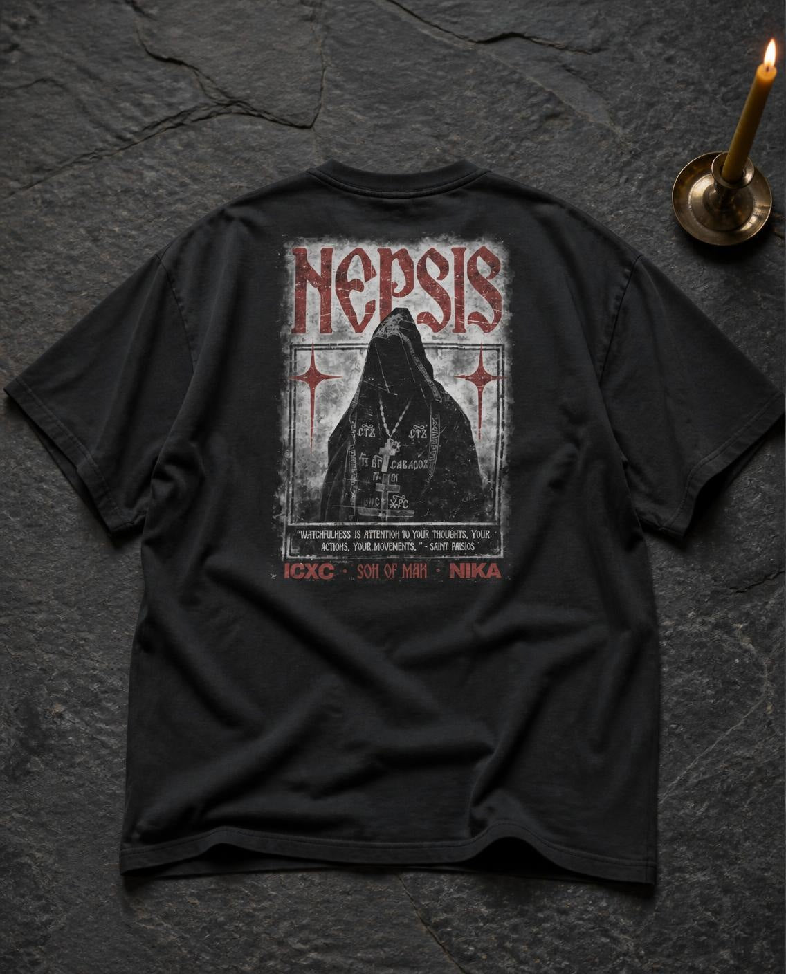 Son of Man "Nepsis" Tee, lifestyle photo – The Sons of Man
