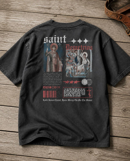 Son of Man "Saint Demetrios" Tee, lifestyle photo – The Sons of Man