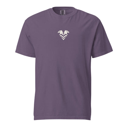 Son of Man Rider Tee in Faded Grape (front) – Orthodox Christian t-shirt by The Sons of Man